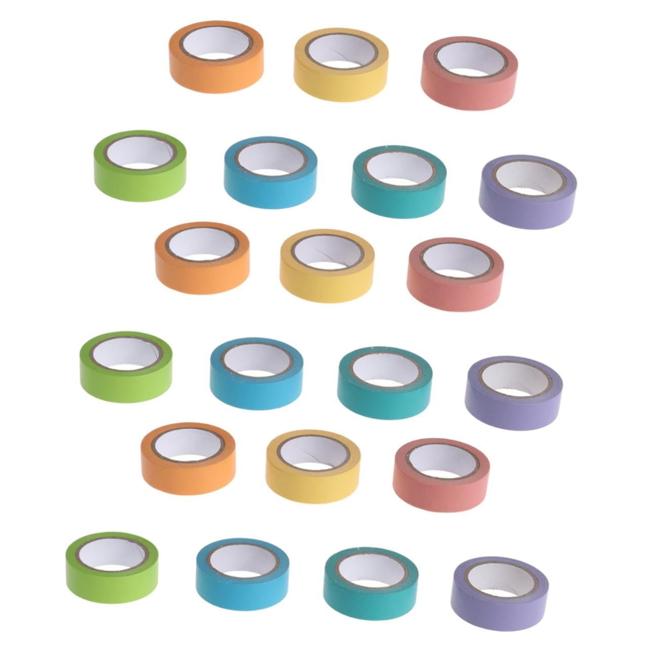 STOBOK 21rollen Buntes Washi Tape Dekoratives Klebeband Regenbogenfarben Für Scrapbooking Basteln Und Kreative Projekte