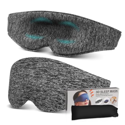 YOSADIER 立体睡眠アイマスク 通気性快適 光遮断設計 収納袋付 女性用旅行 昼寝 オフィス対応