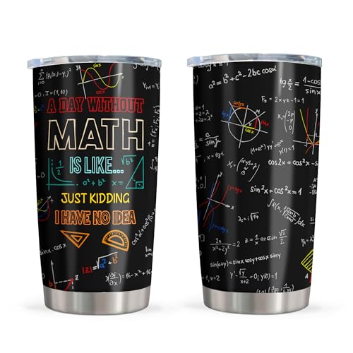 Math Teacher Appreciation Gift - Tumbler 20OZ for Math...