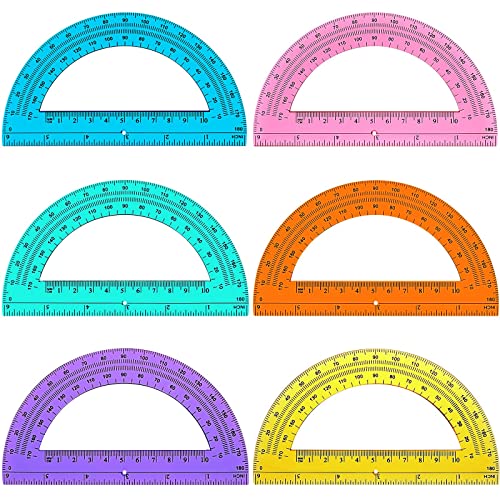 Rapporteur geometrie plastique 180 degres pour fournitures scolaires de classe de maths