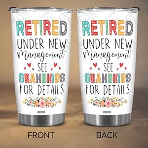 WHIDOBE Retired Tumbler Retired Under New Management See Grandkids For Details Tumbler Funny Happy Retirement Gift For Grandma Women From Grandkids On Mothers Day Birthday Anniversary Christmas WHIDOBE Retired Tumbler Retired Under New Management See Grandkids For Details Tumbler Funny Happy Retirement Gift For Grandma Women From Grandkids On Mothers Day Birthday Anniversary Christmas