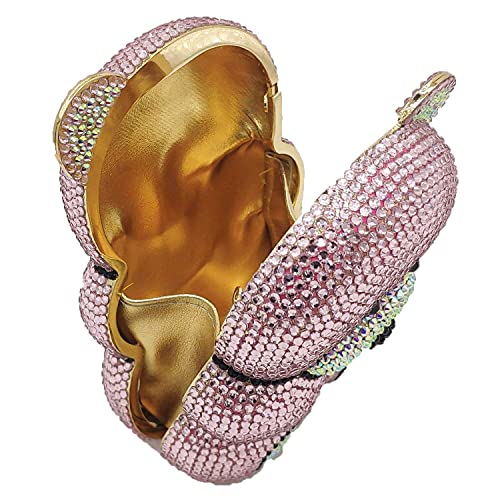 Image of Boutique De FGG Bear Evening Bags and clutches for Women Formal Crystal Clutch Purse Party Animal Rhinestone Handbags,Mini