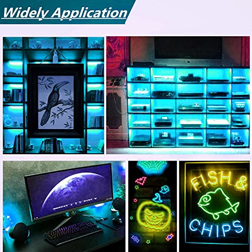Image of Flexible Led Panel,Electroluminescent Panel Sheet EL Tape Cuttable Soft for Mask Eye Cosplay Party Decor DIY-Continuous /Slow Flash /Fast Strobe 3x24 cm Lightblue (Iceblue, 3 * 24)