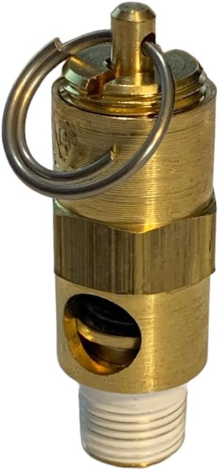 American Made Brass ASME Air Compressor Safety Valve 165 PSI, 1/8 NPT, 80 CFM