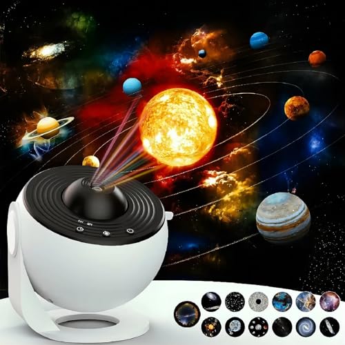 Globing Gunong Night Light, Wallfree Projector, Wallfree Sky Light, Projecteur Etoile Plafond 12 en 1, Projecteur Ciel Etoile Veilleuse, Projecteur Planetarium rotatif 360° pour enfants adultes