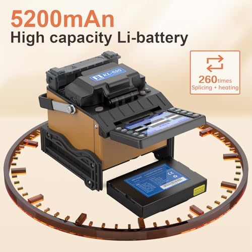 Image of JILONG KL-520 Optical Fiber Fusion Splicer SM&MM Automatic Intelligent Optical Fiber Welding Splicing Machine 0.01dB Average Loss