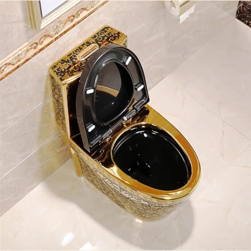 Toaleta Golden Toliet, Toalety Do Łazienek O Podwyższonej Wysokości, Toaleta Jednoczęściowa, Toaleta Z Podwójnym Spłukiwaniem I Komfortowym Siedziskiem, Toaleta Kom,300mm-27.2x30.7x15.3in