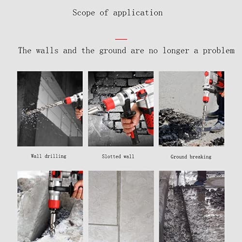 SXTYMV Bohrhämmer Schlagbohrmaschine Abbruchhammer Hammerbohrer Elektrohammer Elektrobohrer Elektrobohrer Multifunktions-Schlagbohrer Haushalt Professionelles Betonwerkzeug für Industriezwecke – Bild 5