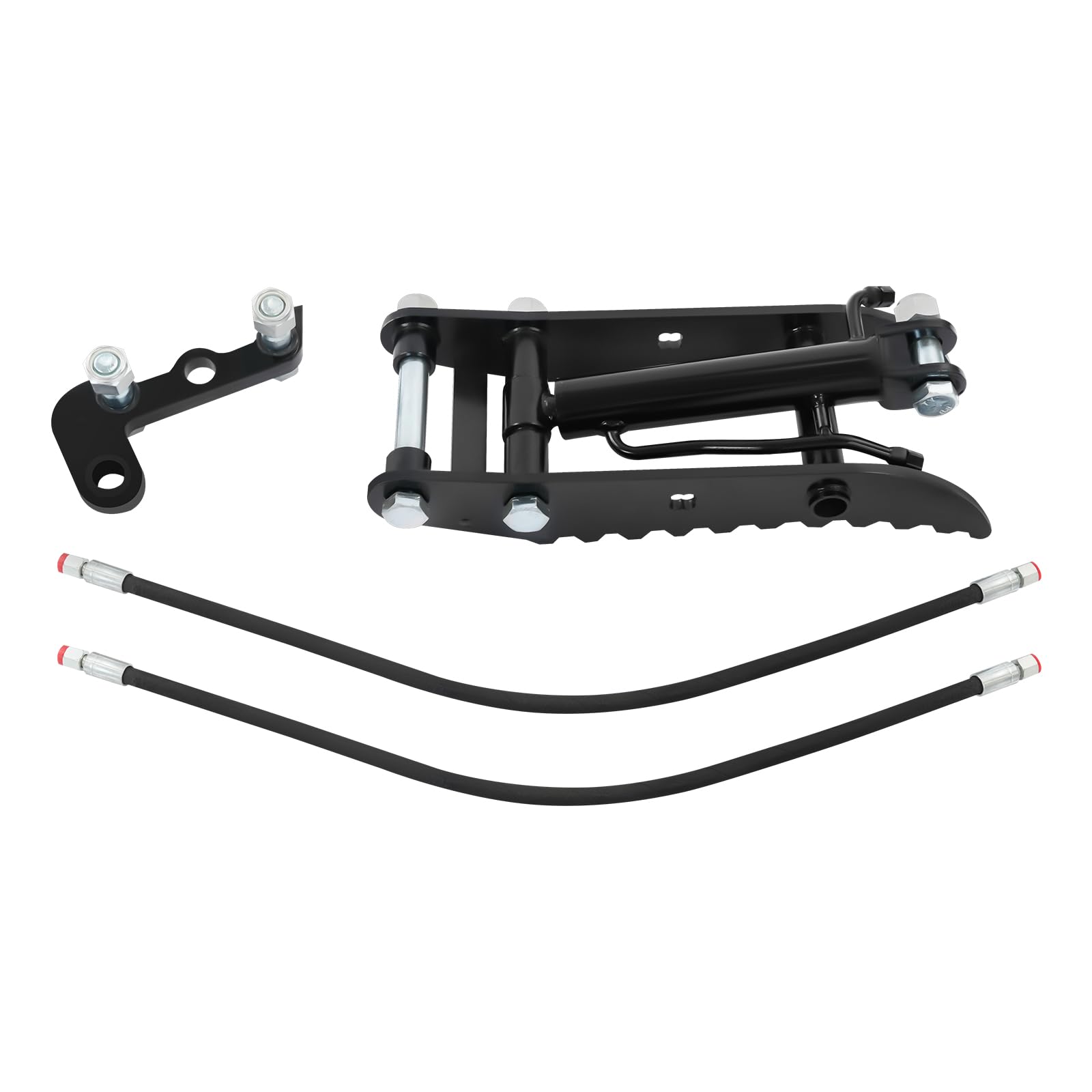 Excavatrice hydraulique pouce, accessoires pour mini pelleteuse, clip de pouce hydraulique, pince hydraulique à trois trous avec deux tuyaux d'huile pour mini pelle 0,8-1,5 T
