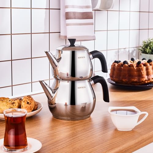 Théière Turque Caydanlik Inox Bouilloire Induction Grand Format - 6