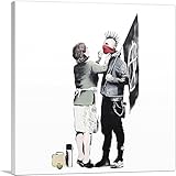 ARTCANVAS Anarchist and Mother - Punk Mum Canvas Art Print by Banksy - 18' x 18' (0.75' Deep)