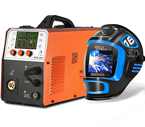 Mig250Ii Aluminum Mig Welder Synergy + Welding Helmet Auto Darkening #TOP26