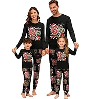 Gezqieunk Matching Christmas pjs for Family Christmas pjs Family Set 67 Meme Pyjamas Family Christmas Set Mens Womens 67 Meme Printed Xmas Matching Pyjama Pjs Black