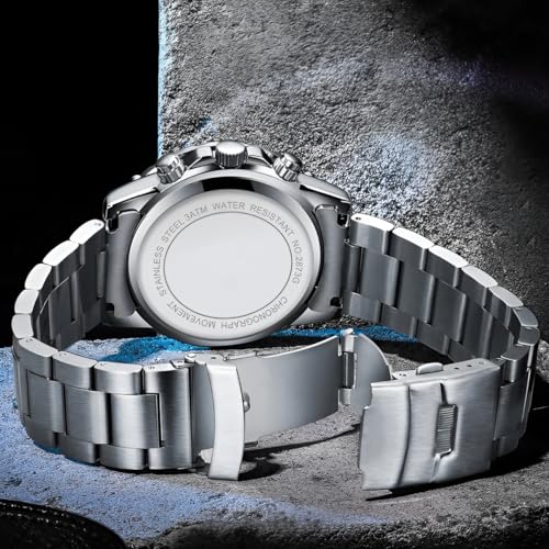 Image of KITCONE Multicolour Dial Analogue Men's Wrist Watch with Date Calendar, Metal Case and Strap -BRRD1