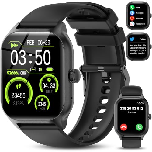 LAOYABB Reloj Inteligente Hombre Mujer, 2.01' Smartwatch con Llamadas, Pulsómetro/Monitor de Sueño/Podómetro, Múltiples Modos Deportivo Pulsera Actividad, Impermeable IP68 Smart Watch para iOS Android