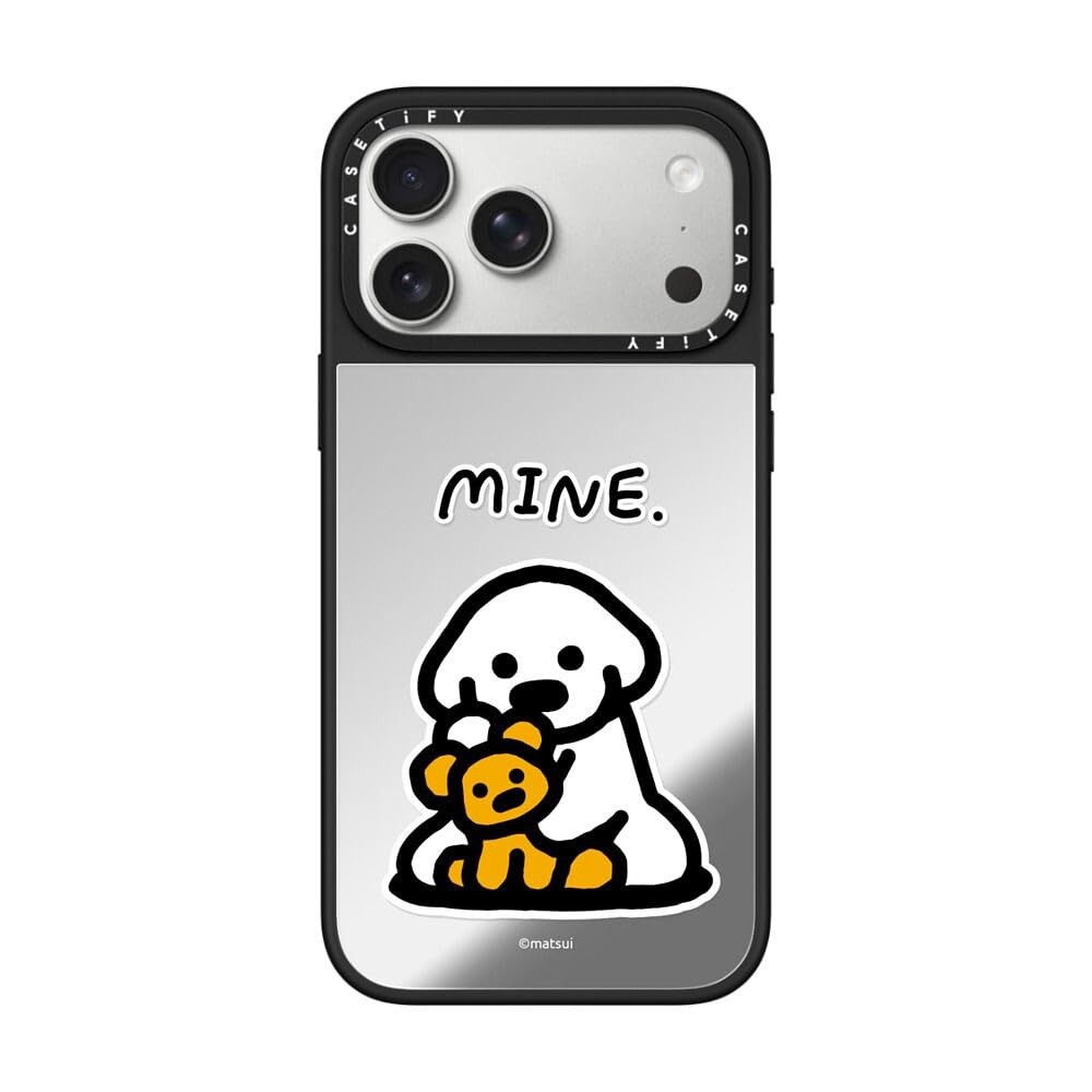 CASETiFYミラー iPhone 17 Pro Max ケース [鏡面(スマホカバー)/MagSafe対応/指紋防止] - MINE. - シルバー (ブラックバンパー)