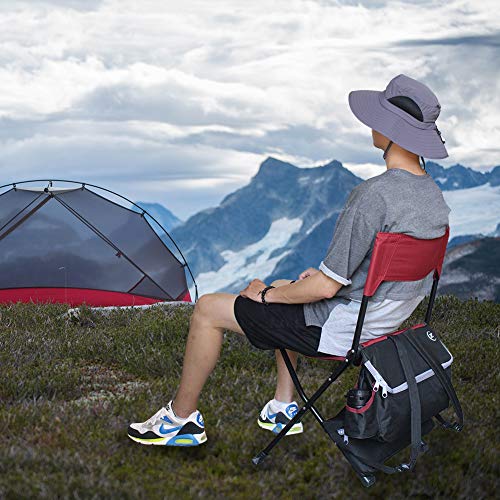 Zenree Portable Folding Backpack Camping Chairs, Red #TOP5