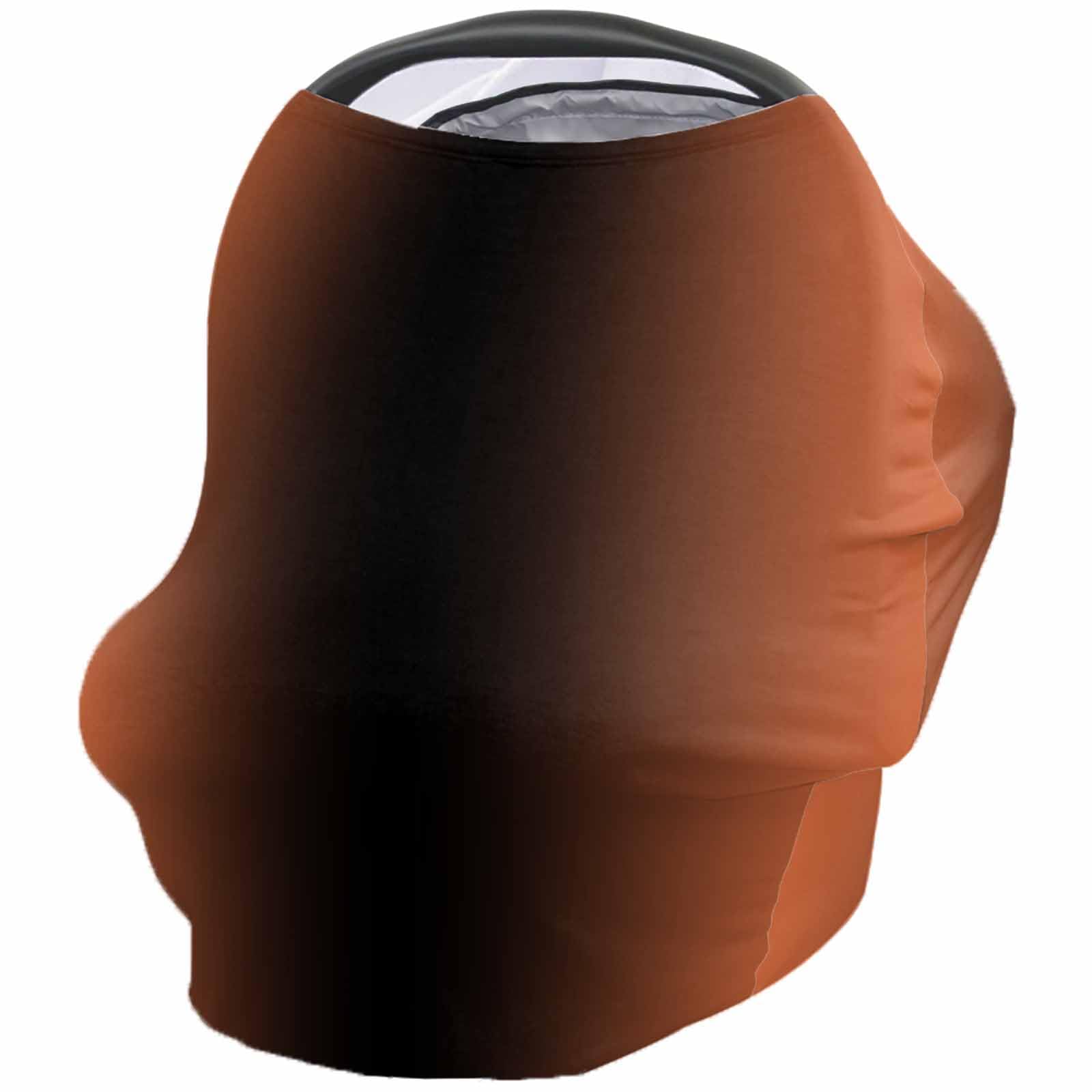 Nursing Cover for Breastfeeding Scarf, Tangerine Black Gradient Baby Car Covers Super Soft Multi Use for Canopy Shopping Cart Cover Blanket Stroller Cover