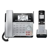 AT&T TL86103 DECT 6.0 Connect to Cell 2 Line Answering System, Silver/Black