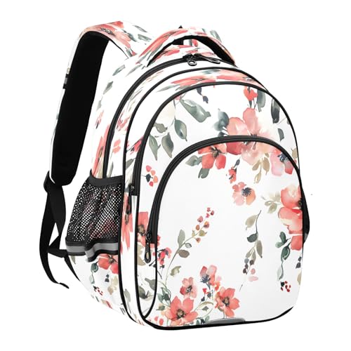 Pink Flower Backpack For Girls Kindergarten Elementary Bookbag Lightweight Childrens School Bag,Small2