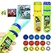 Yeelan Slide Projector Torch Projection Light Petites torches lampe Lampe de poche Apprentissage éducatif Bedtime Night Light pour enfant(5 thèmes, 120 images)