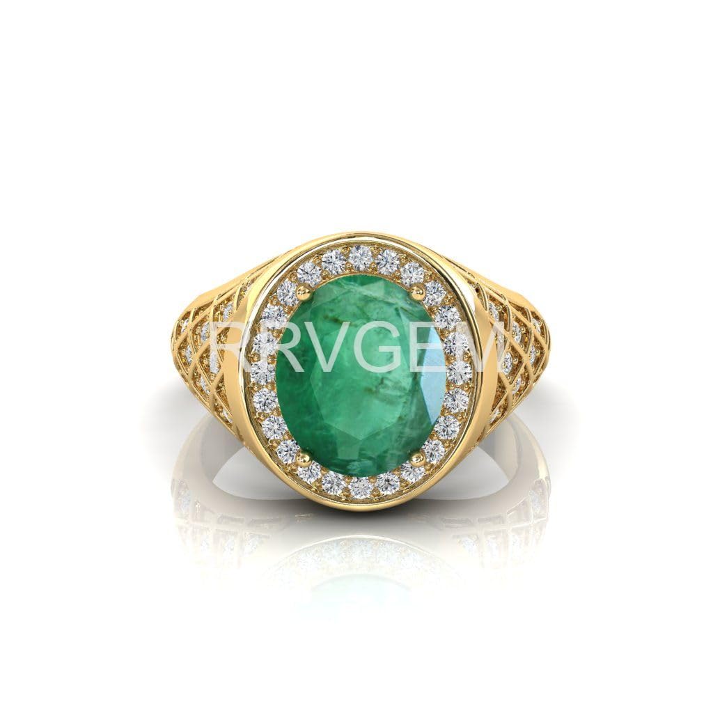 MBVGEMS 5.25 Ratti / 5.00 Carat handcrafted finger ring with beautifull stone men & women jewellery collectible panna ring gold plated for men and women lab - certified (B0CHJWYRCX) Amazon Price History, Amazon Price Tracker