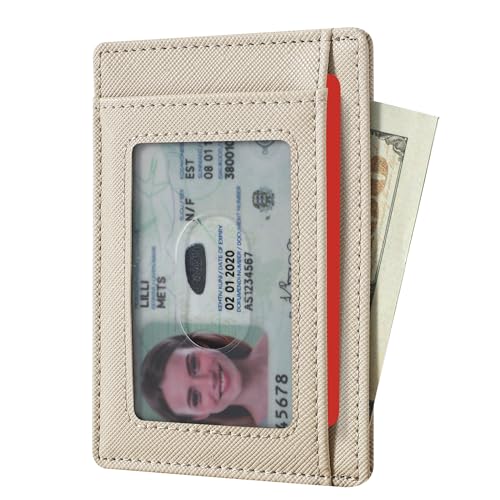 Image of Travelambo Slim Wallet Front Pocket Minimalist Leather RFID Blocking Medium Size