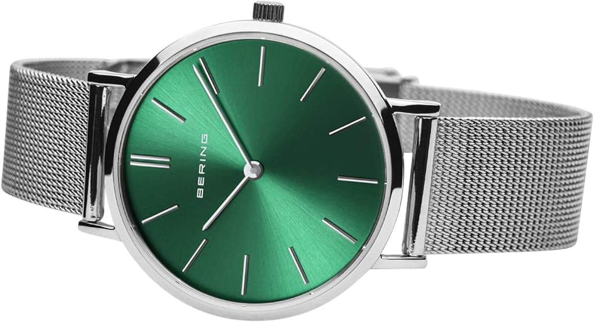 BERING Donna Analogico Quarzo Classic Orologio con Cinturino in Acciaio inossidabile Cinturino e Vetro zaffiro BERING Donna Analogico Quarzo Classic Orologio con Cinturino in Acciaio inossidabile Cinturino e Vetro zaffiro