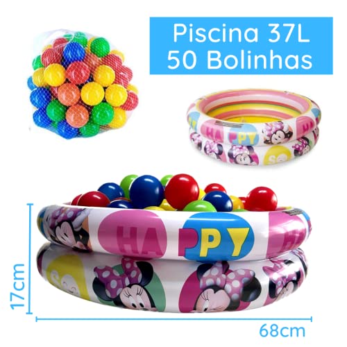 Piscina de Bolinhas Minnie 37 litros + 50 Bolinhas