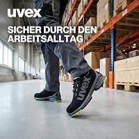 Uvex 1 gelochter Halbschuh, Sicherheitsschuhe S1 SRC, Arbeitsschuhe für Damen & Herren, Schwarz/Lime - Gr. 47 – Ansicht 8
