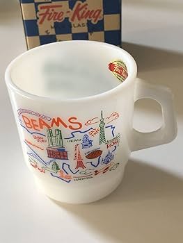 Amazon.co.jp: Fire King Beams Stacking Mug, Fire-King Japan