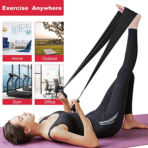 Image of Resistance Bands for Home Workout,Long Exercise Band for Physical Therapy | Non-Latex 59inch Elastic Fitness Bands for Yoga,Pilates,Gym,Travel, Home Exercise Equipment for Women,Men,Pregnant,Seniors