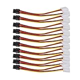length:15CM Amazingdeal365 10 Stück 4 Pin IDE Y Molex bis 6 Pin PCI-E Netzadapterkabel für Videokarte