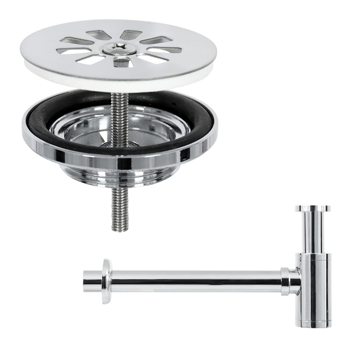 Differnz Helios Vasque – Lavabo en Céramique 37,5x18,5x9,5 cm – Ensemble Lavabo WC avec Robinet Gauche Chrome – Vasque à Poser avec Mitigeur Droit et Poignée Standard – Pour Salle de Bain ou Toilettes