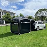 ESPACE DE COUCHAGE SPACIEUX : Avec des dimensions de 200*200*200CM, cette tente SUV peut accueillir confortablement 4 à 6 adultes à l'intérieur, avec un espace de couchage supplémentaire pour 2 adultes dans la zone de chargement du véhicule