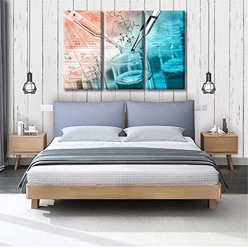 Image of TUMOVO 3 Pieces Medical Pictures Home Decor Home Decor Young Scientist Canvas Paintings Wall Art for Living Room Print on Canvas Framed Ready to Hang (42 inch Wx28 H)