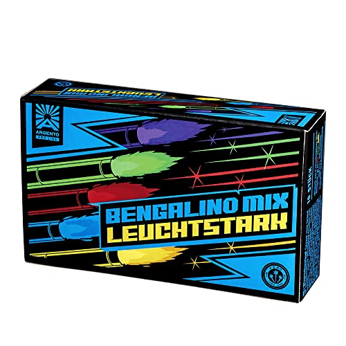 Funke Bengalino Bengalfackel Handfackel Bengalo Bengalfeuer Lanzenlicht Fontäne Feuerwerk 60 Sekunden (Mix Leuchtstark)
