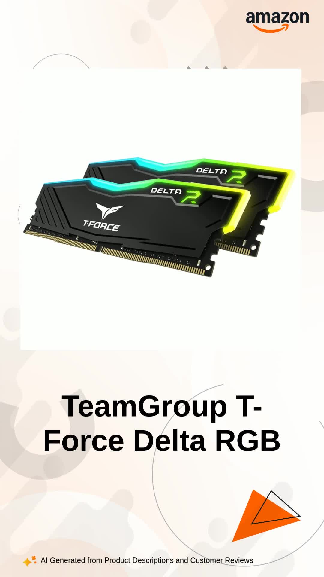 TeamGroup T-Force Delta RGB 32GB DDR4 RAM Kit Desktop Gaming Memory