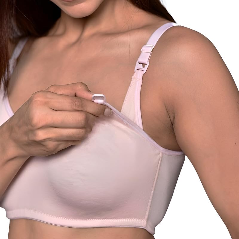 Image of Inner Sense Organic Cotton Bamboo Nursing Bra for Women I Non Padded Feeding Bra with Keyhole Back Design I Wire Free Maternity Innerwear with Full Coverage