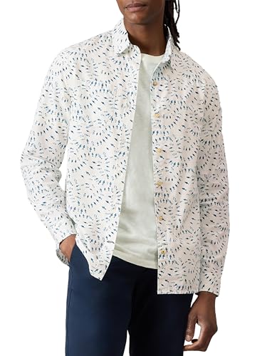 T-shirt White Stuff homme à manches longues imprimé poissons idéal pour vos weekends