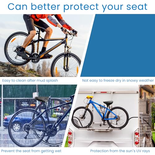 Image of New Bicycle Seat Cushion Waterproof UV Protection Unisex for Gym Bike Mountain Bike Road Bike with Protective Lock Durable Rain Dustproof Cover