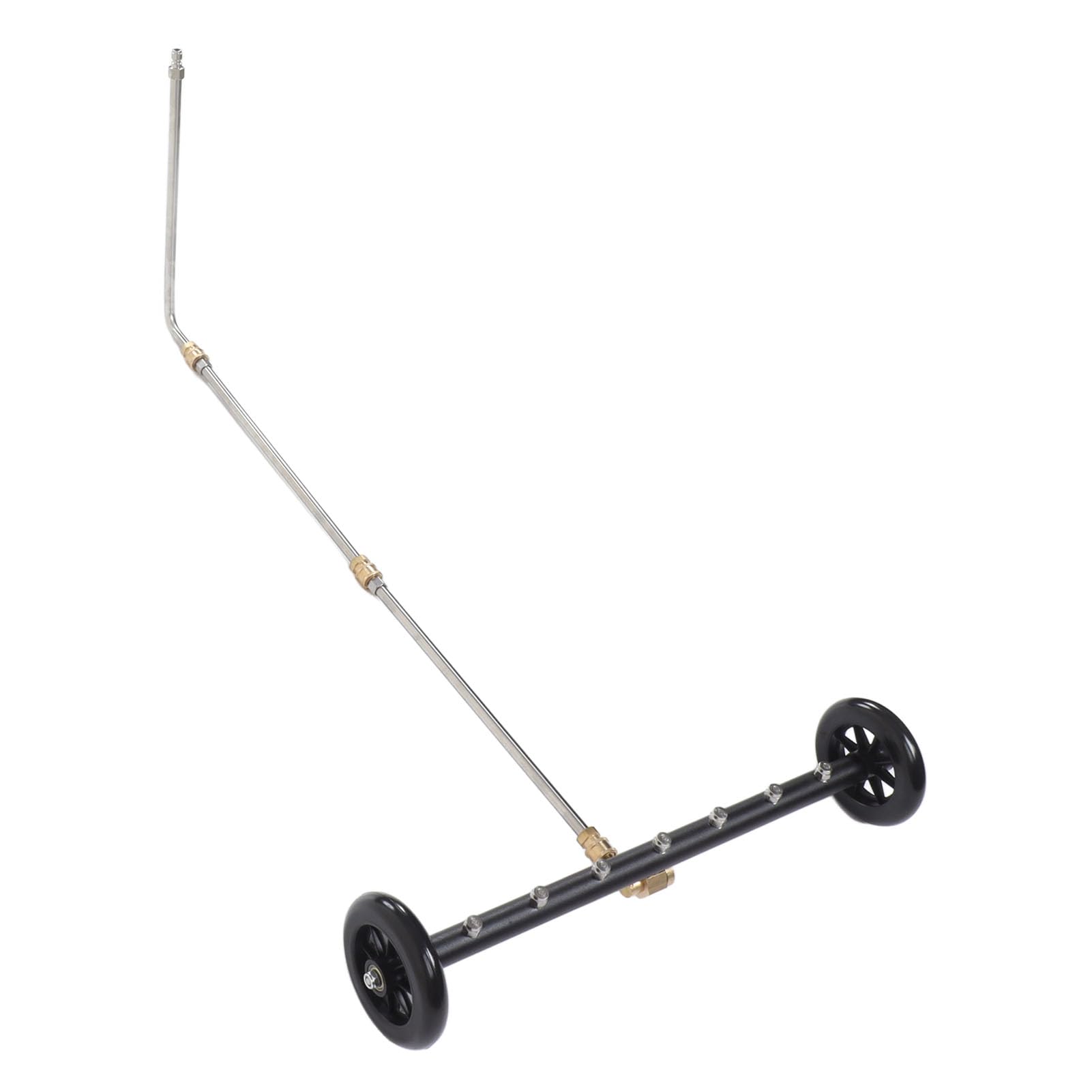 Fockety Pressure Washer Undercarriage Cleaner, 2 in 1 4000 PSI Underbody Car Wash Water Broom Power Washer Cleaner, 7 Holes Undercarriage Water Broom with 3 Extension Wands (7