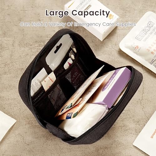 Image of ROWNYEON Empty First Aid Kit Bag - Portable Medical Organizer Pouch for Emergency Supplies, Travel, Home and Car (No Medicines Included)