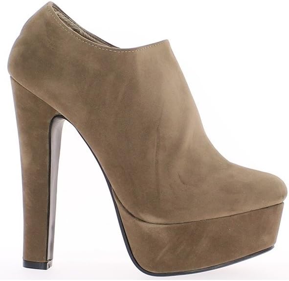 Boots Taupe 14cm with Shelf and Zipper high Heel - 7