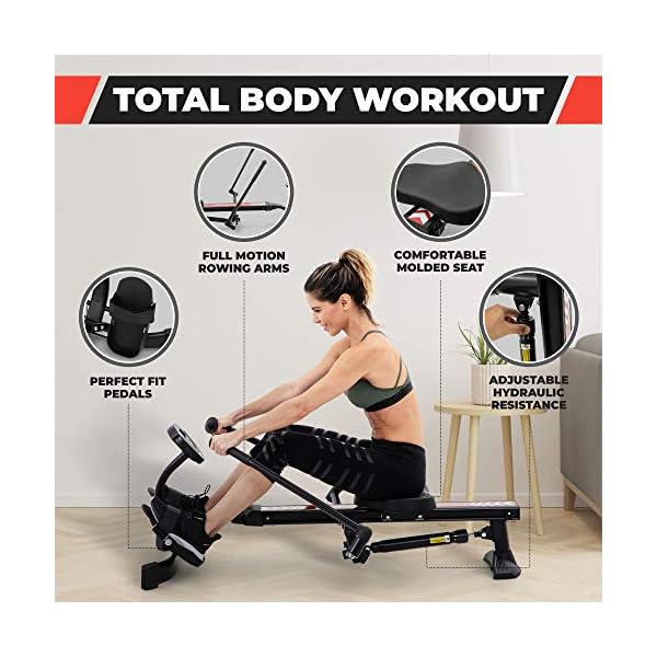 Lanos-Hydraulic-Rowing-Machine-Adjustable-Resistance-Rowing-Machines-for-Home-Use-LCD-Monitor-Compact-for-Home-Workout-Tone-Muscle-Improve-Heart-Health Lanos Hydraulic Rowing Machine | Adjustable Resistance | Rowing Machines for Home Use | LCD Monitor | Compact for Home Workout | Tone Muscle Improve Heart Health