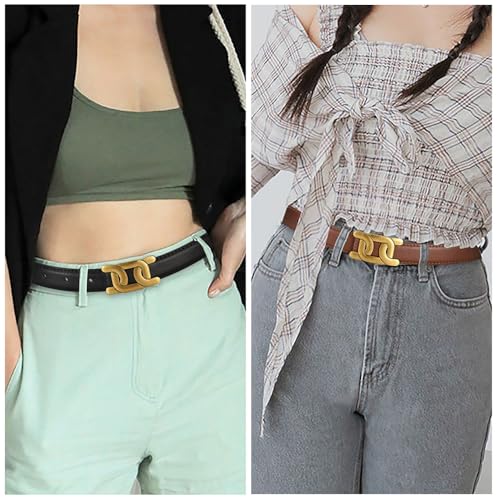 Classic Women's Genuine Leather Belt - Timeless Fashion Accessory for Jeans, Dresses & Pants3