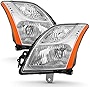 ACANII - For 2010 2011 2012 Nissan Sentra Chrome Housing Headlights Headlamps Assembly Replacement Driver+Passenger Side