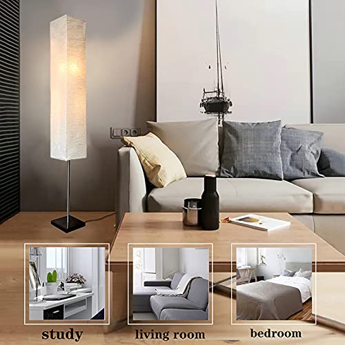 Lámpara de papel ligera con diseño de pie, pack doble ideal para espacios interiores 3