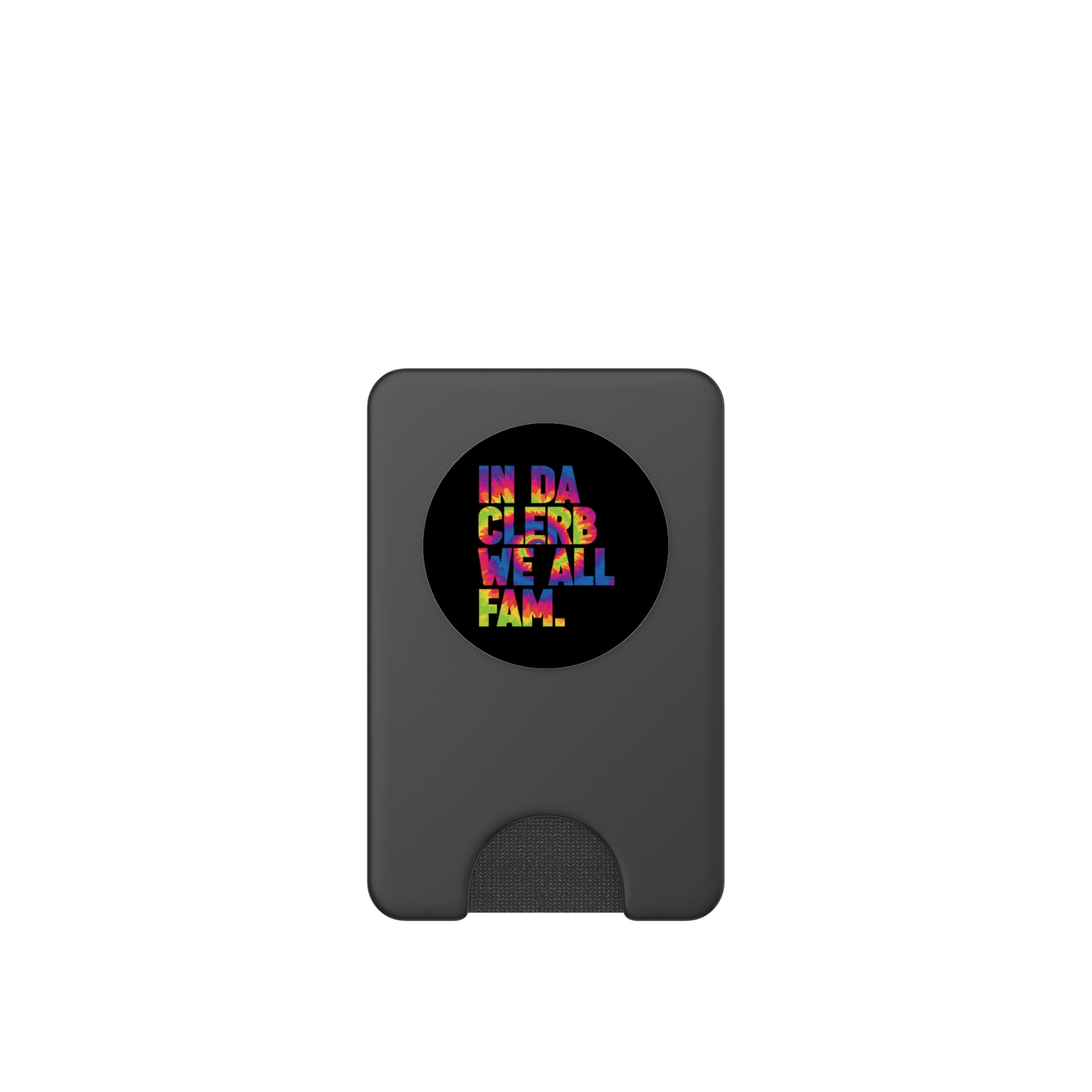 In Da Clerb We All Fam Funny Trending Phrase Matching Cute PopSockets PopWallet for MagSafe, Black - Image 2