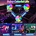 Car Led Strip Lights,Interior Lights,Ambient Lighting Kit With RGB 16 Million Colors Fiber Optics&Music Sync Rhythm,USB Neon Light Accessories for Center Console&Dashboard,Upgraded Version